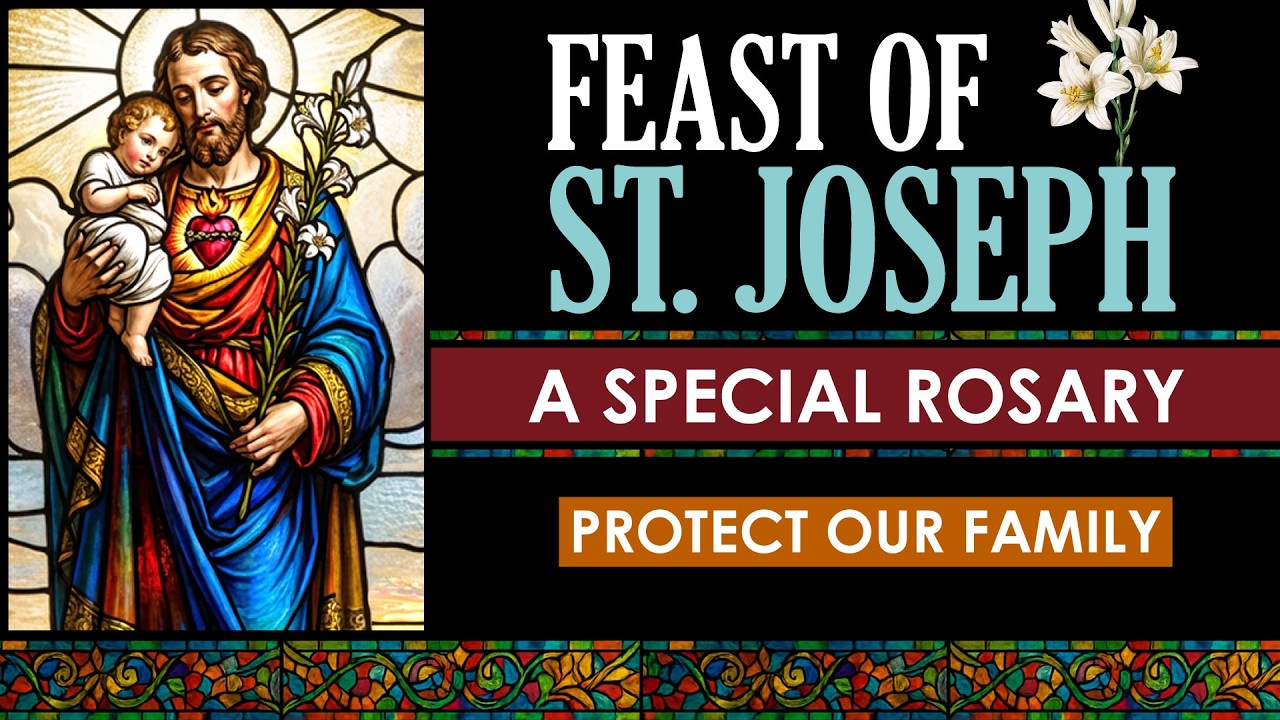 19 марта, Светлый Розарий Святого Иосифа | Католическая молитва по Розарию в четверг | Молитесь Р...