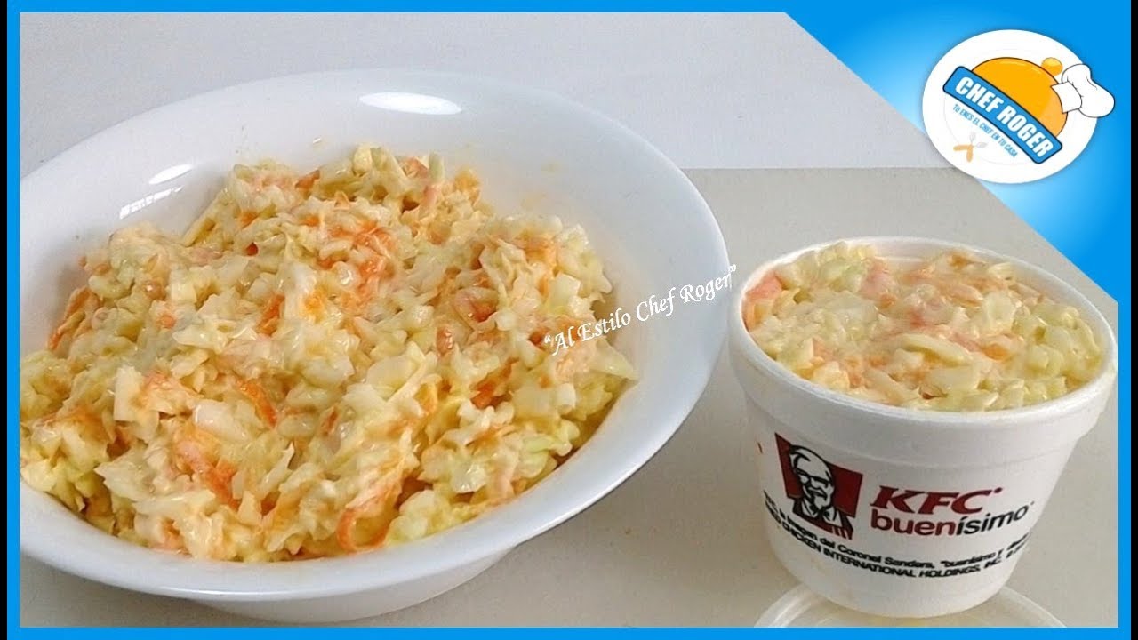 La receta secreta de la ENSALADA DE COL TIPO KFC,  2 recetas de ensalada de col | Chef Roger