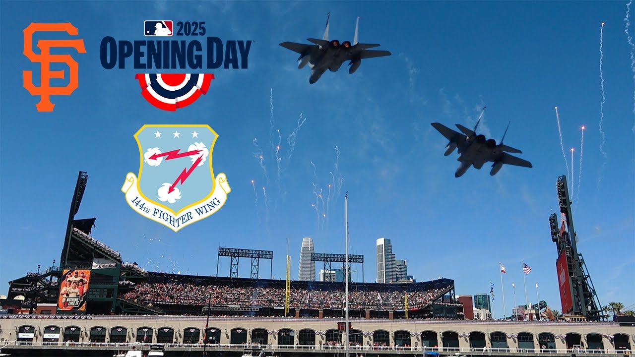 2025 San Francisco Giants Opening Day F-15C Eagle Flyover