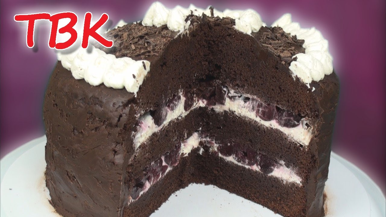 Monster Black Forest Gateau Recipe (Chocolate Cake with Cherries and Cream)