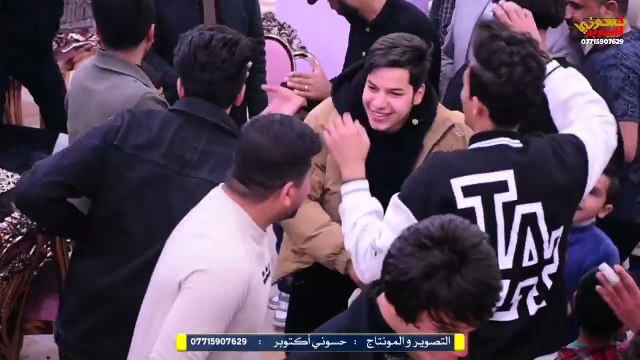 تعال شوف العريس وصحبانه شلون شبعو ركص بالقاعة. زفاف حيدر محسن الحربي