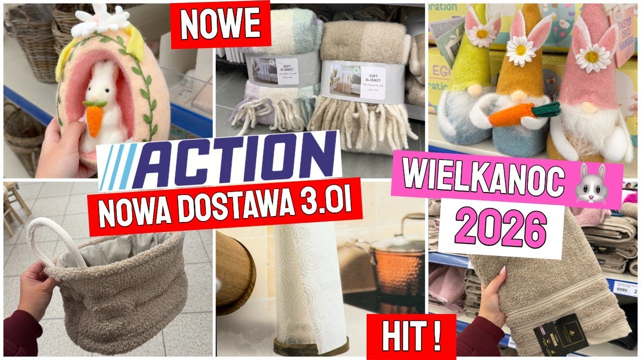 📍ACTION NOWOŚCI 3.01💥 WIOSNA 2026🐰 PRZESADA⁉️TANIE PATELNIE, NOWE RĘCZNIKI TANIO 😱 PRZEGLĄD P&Oacute;ŁEK