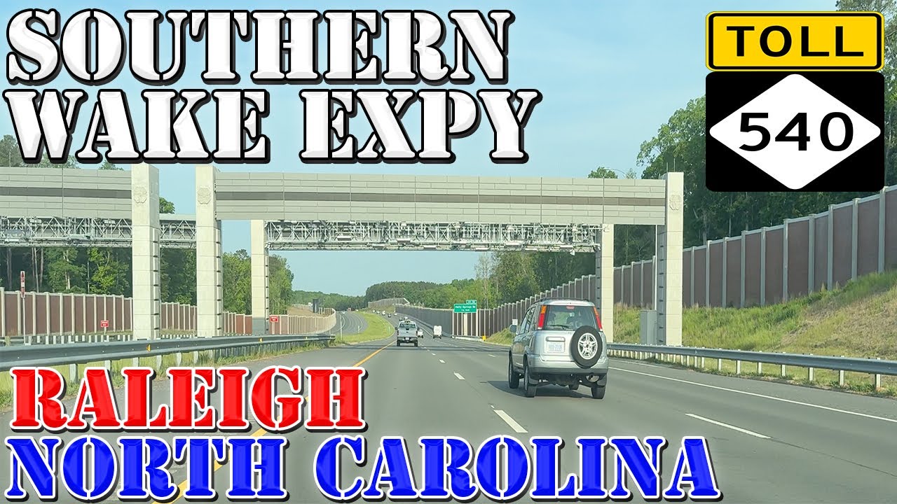 NC 540 West - Southern Wake Expressway Toll Road OPEN - Raleigh - North Carolina - 4K Highway Drive