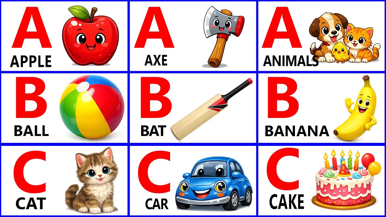 English Alphabets A to Z for Kids | ABC Learning with Pictures @Khoshiofficial ​