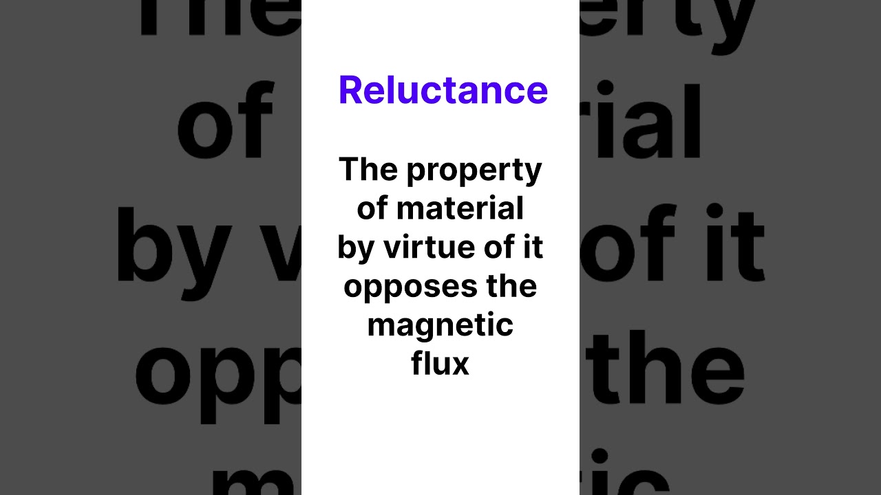 Reluctance | Magnetic Opposition