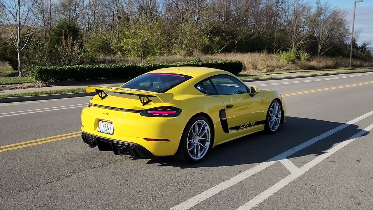 Porsche 2021 Cayman GT4 leaving PON W/ SOUL REAR VALVED EXHAUST & SOUND SYMPOSER DELETE. 3rd