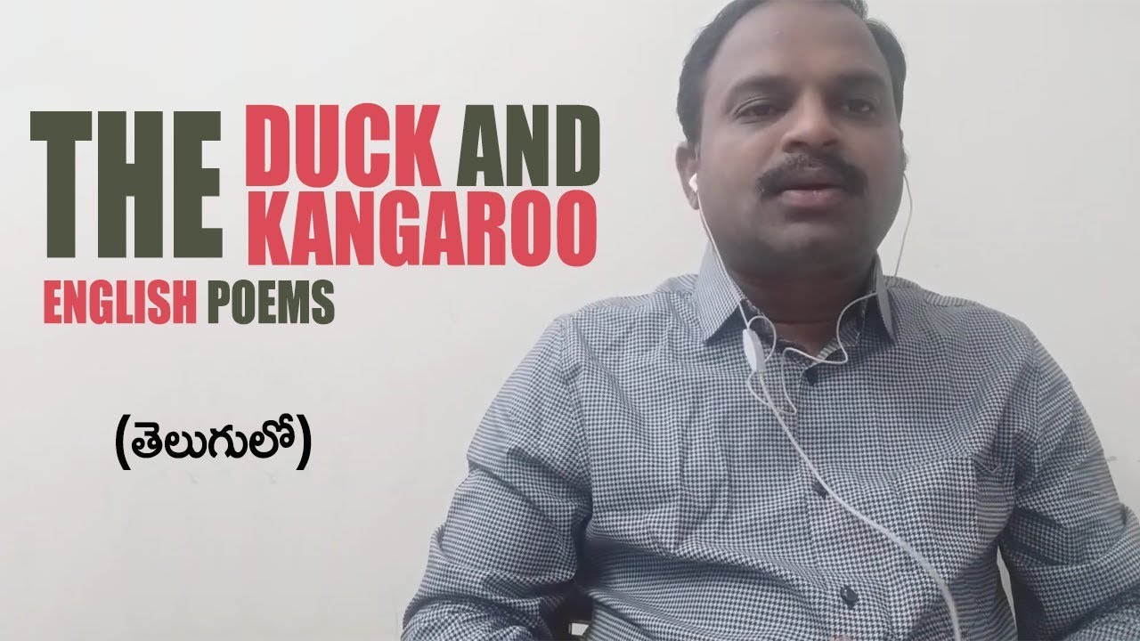 The Duck And The Kangaroo || English Poems || Sudhakar Vemagiri || English Learning Assistant