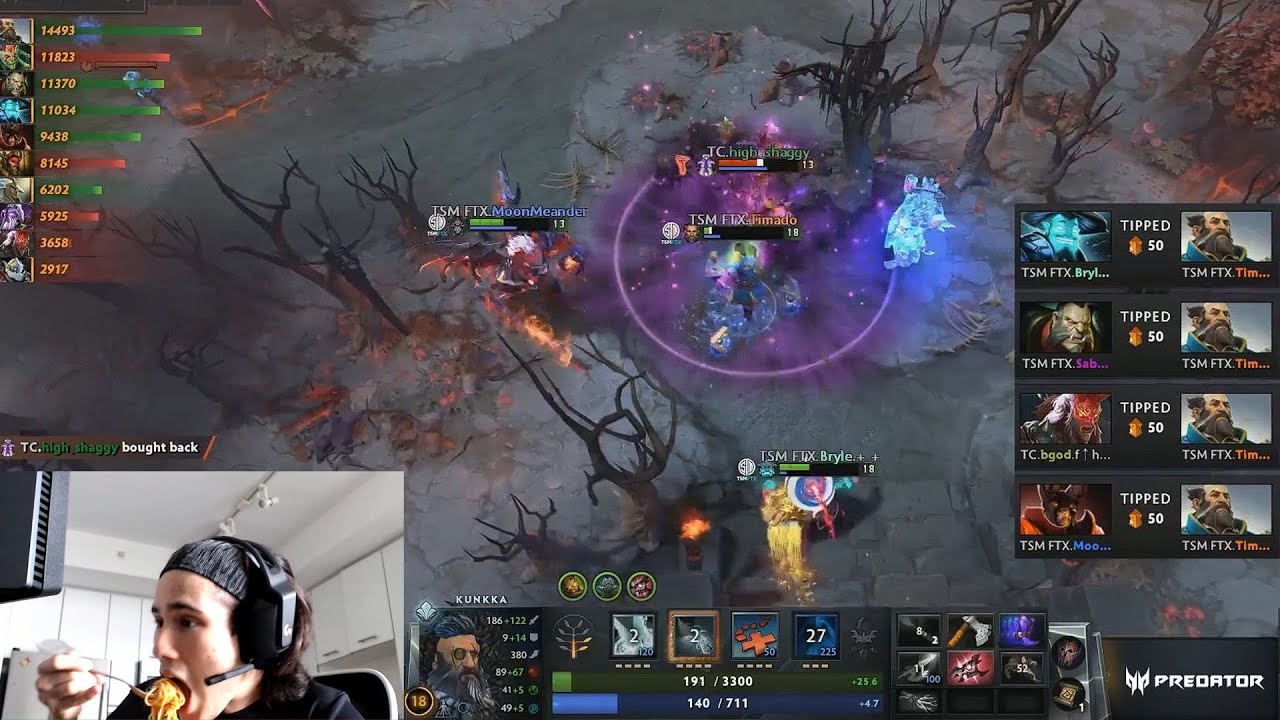 Timado receives buff from his pasta