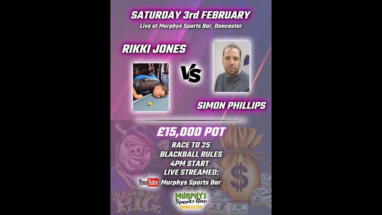 Rikki Jones v Simon Phillips | £20,000 Pot | Blackball Rules