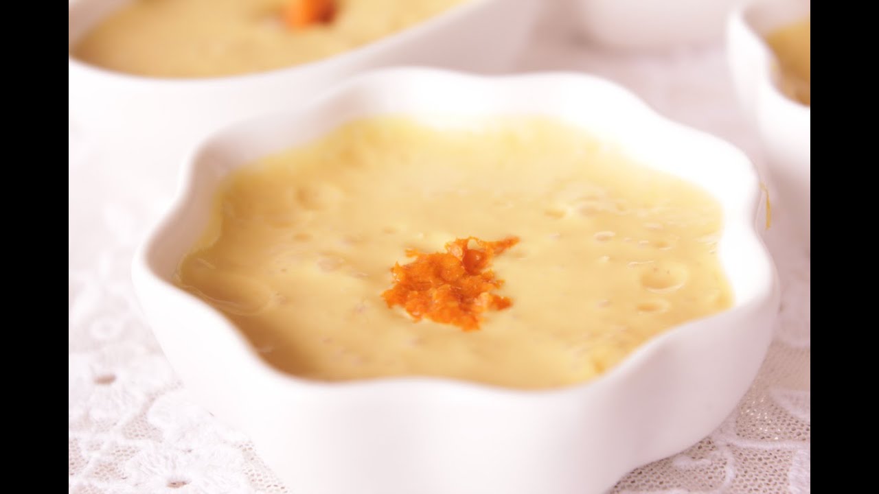 Mousse de manga fresca com tangerina