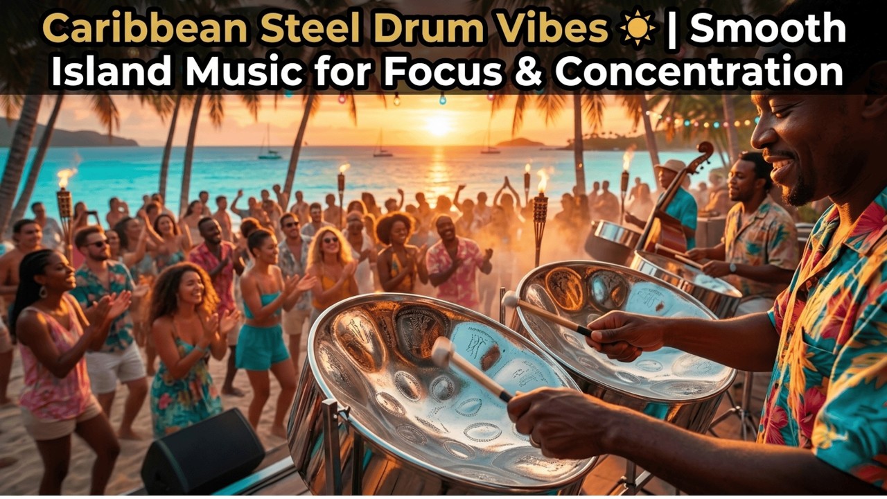 Caribbean Steel Drums Vibes | Smooth Island Music for Focus and Concentration