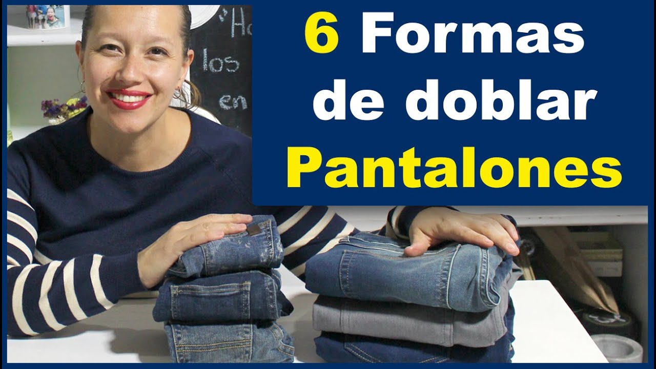 CÓMO DOBLAR PANTALONES👖 JEANS, VAQUEROS, o PANTALONES DE MEZCLILLA! Fácil, Ahorro de Espacio!