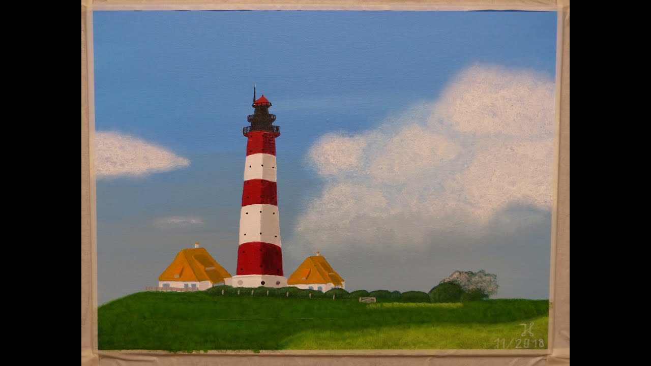 Acrylmalerei für Anfänger / #3 Westerhever Leuchtturm