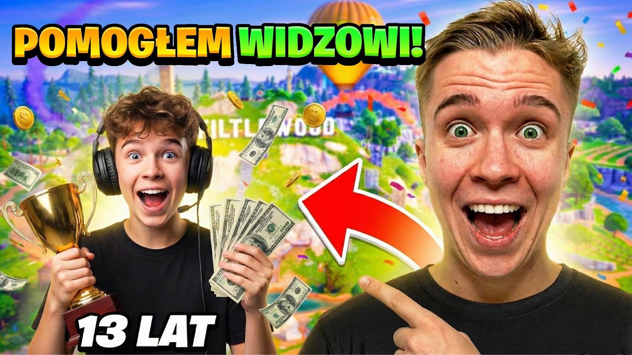 Pomogłem 13 latkowi wygrać PIERWSZE EARNINGSY w Fortnite?