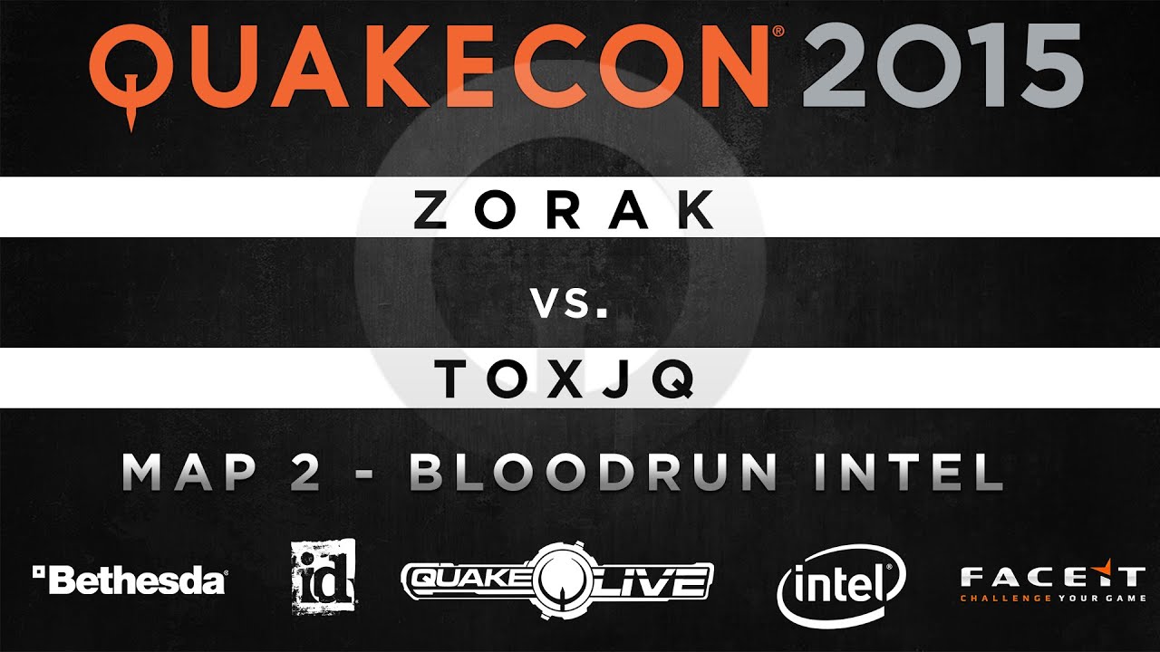 Zorak vs. toxjq - Map 2 - Bloodrun INTEL (QUAKECON 2015 DUEL)