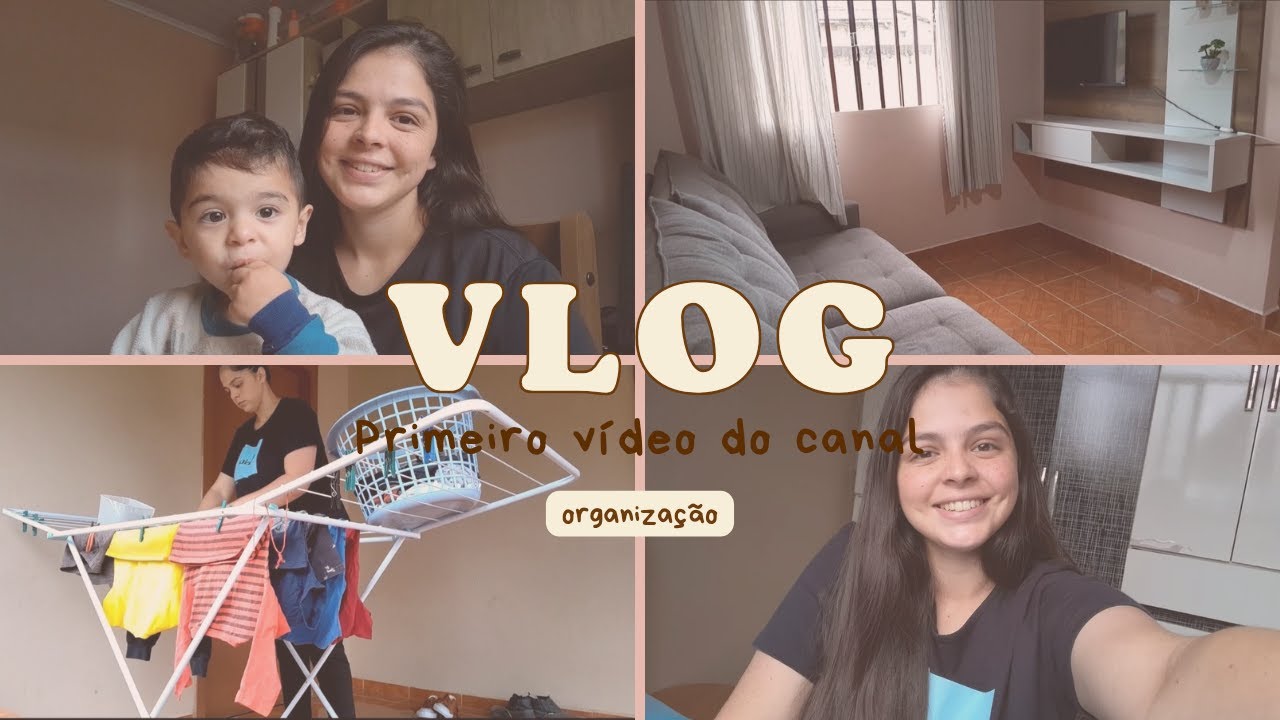 Primeiro vídeo do canal! Vlog do nosso sábado /Organizando a casa🏡