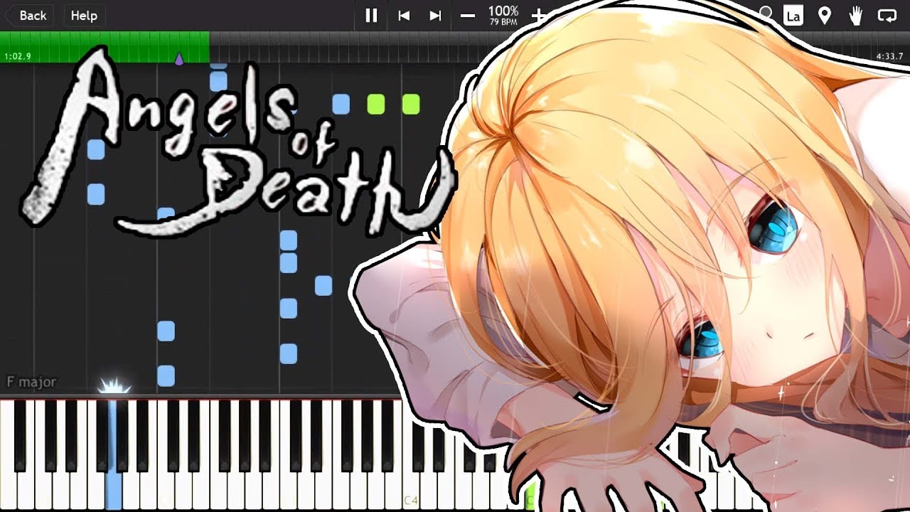 Pray - Satsuriku no Tenshi(Angels of Death) 殺戮の天使 ED FULL(synthesia piano tutorial)