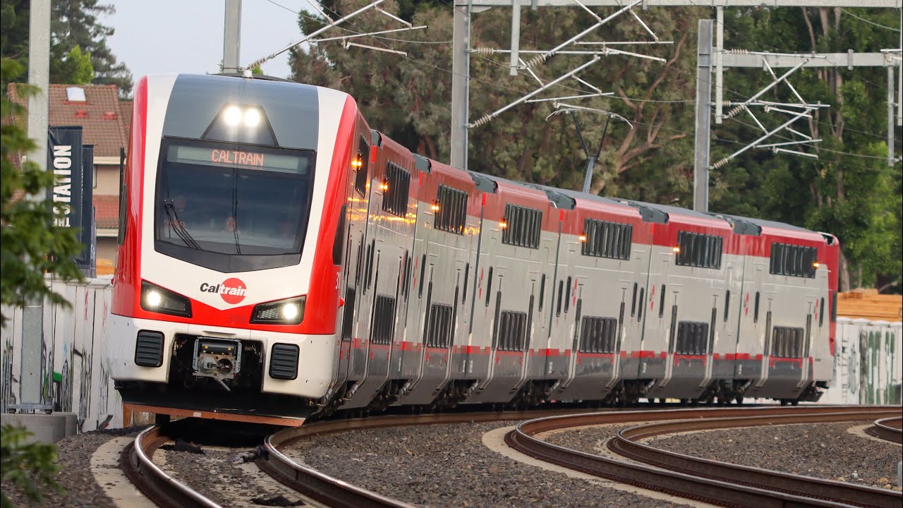 20 minutes of Caltrain Stadler KISS EMU testing