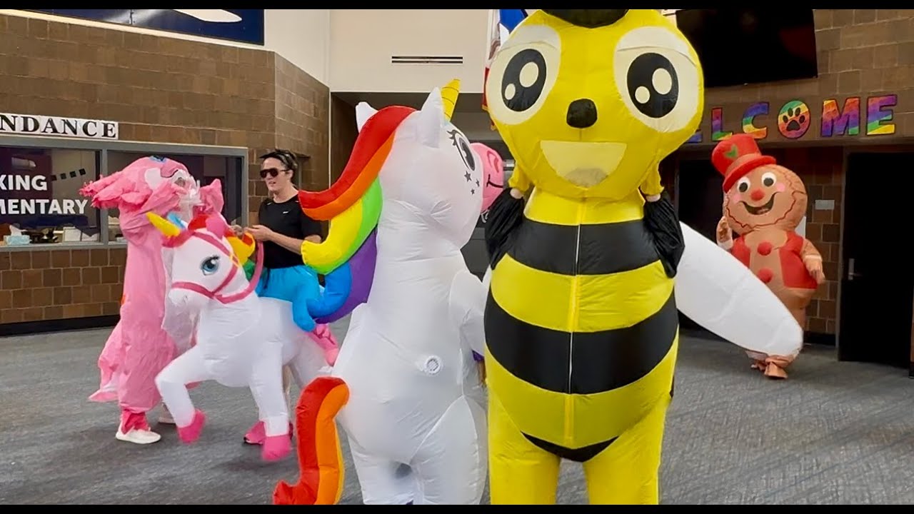 Teachers in Disguise: Inflatable Costume Surprise!
