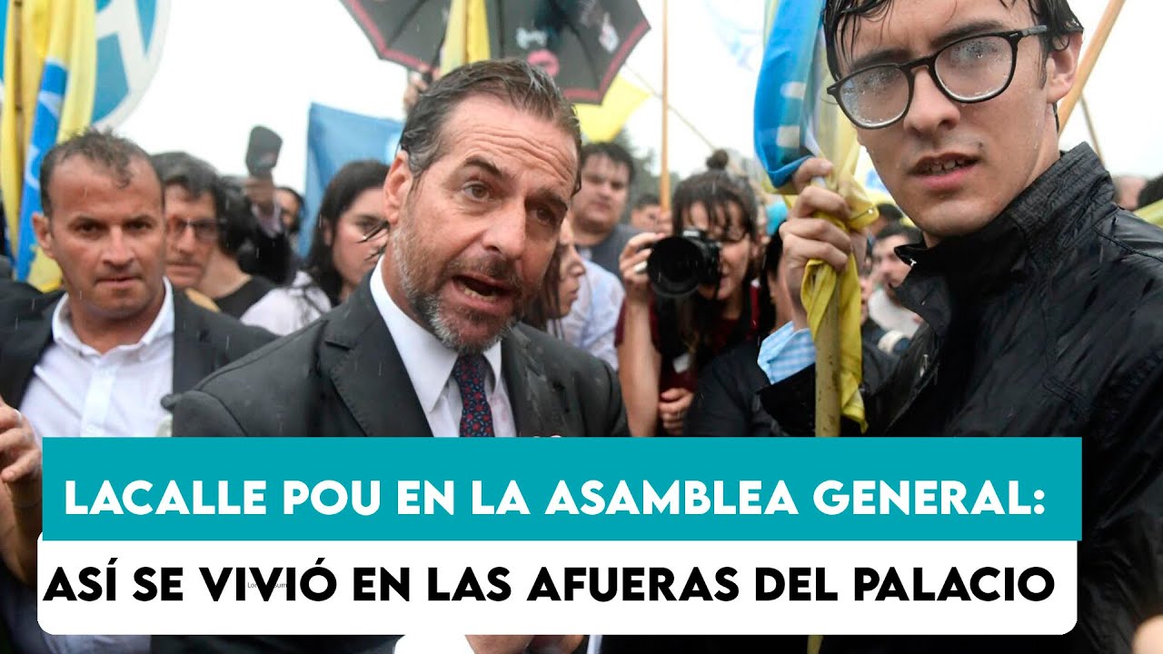 Lacalle Pou ante la Asamblea General: militantes, pedidos de justicia y lluvia