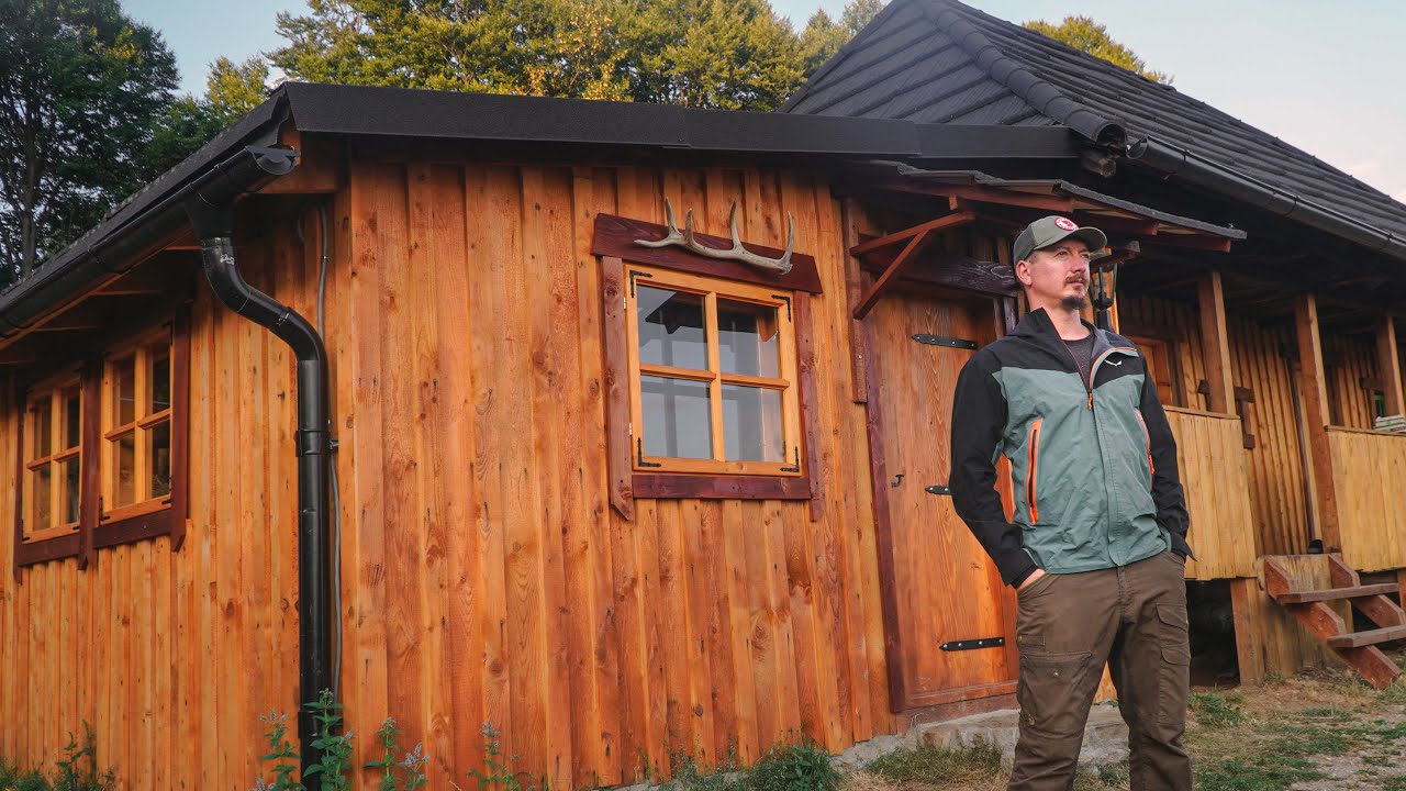 Extending my Cabin with an Off Grid Kitchen - TIMELAPSE