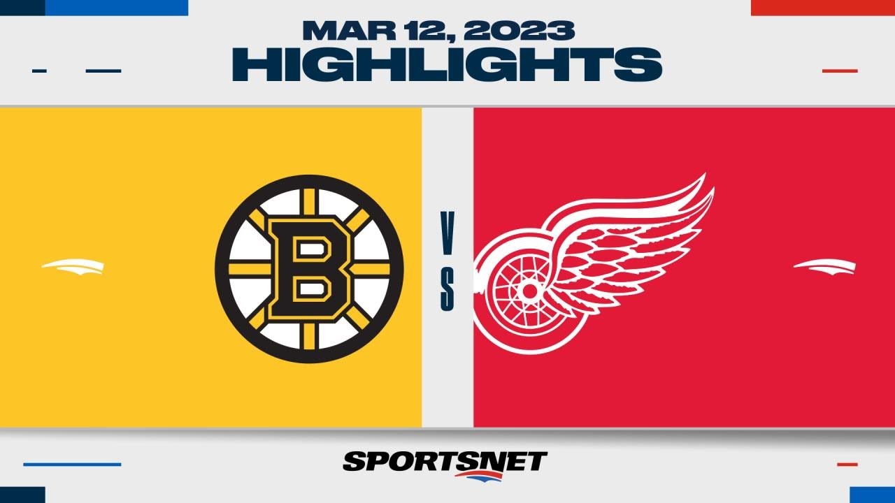 NHL Highlights | Bruins vs. Red Wings - March 12, 2023