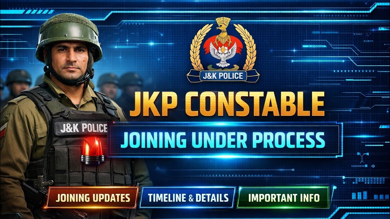 JKSSB JKP Constable Joining Under Process 🚨