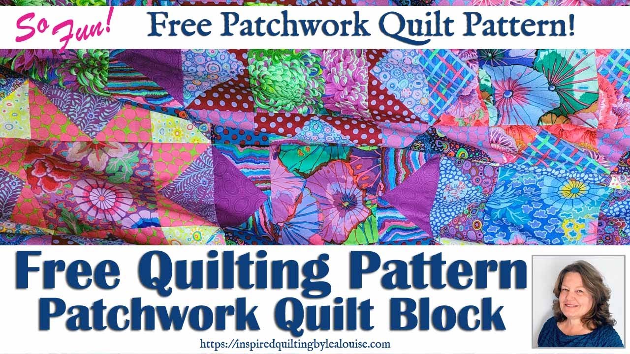 Free Quilting Pattern- Patchwork Quilt Block- Free Quilting Tutorial- Free Quilt Pattern- Lea Louise