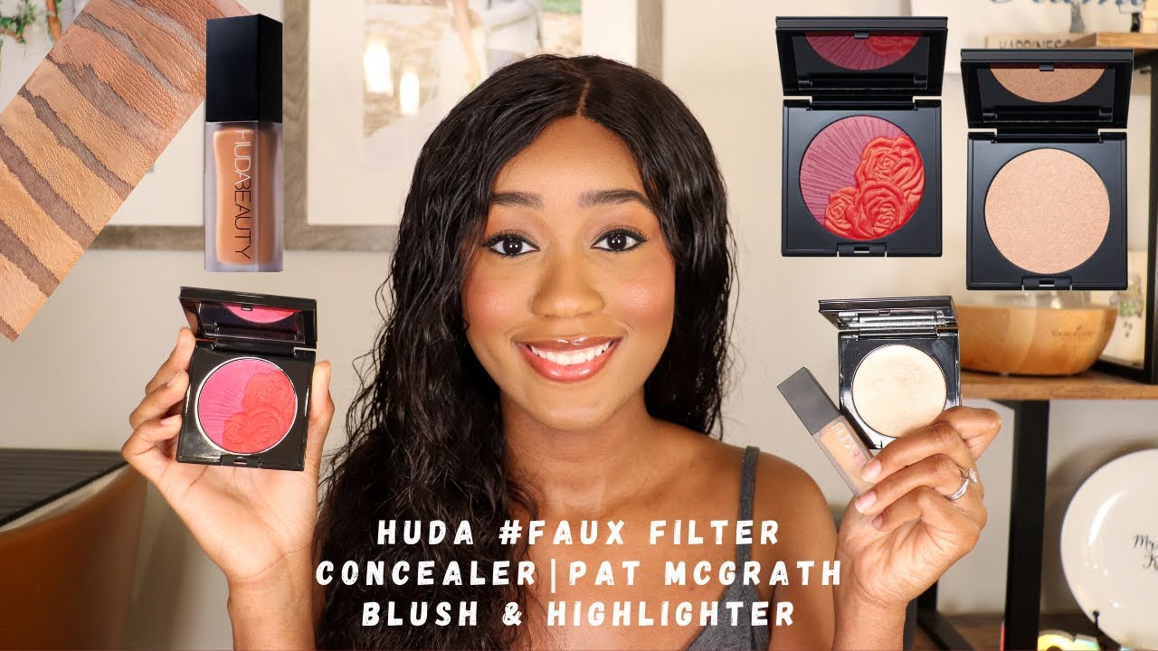 NEW HUDA BEAUTY FAUX FILTER CONCEALER PRALINE|PAT MCGRATH DIVINE BLUSH DUO & DIVINE GLOW HIGHLIGHTER