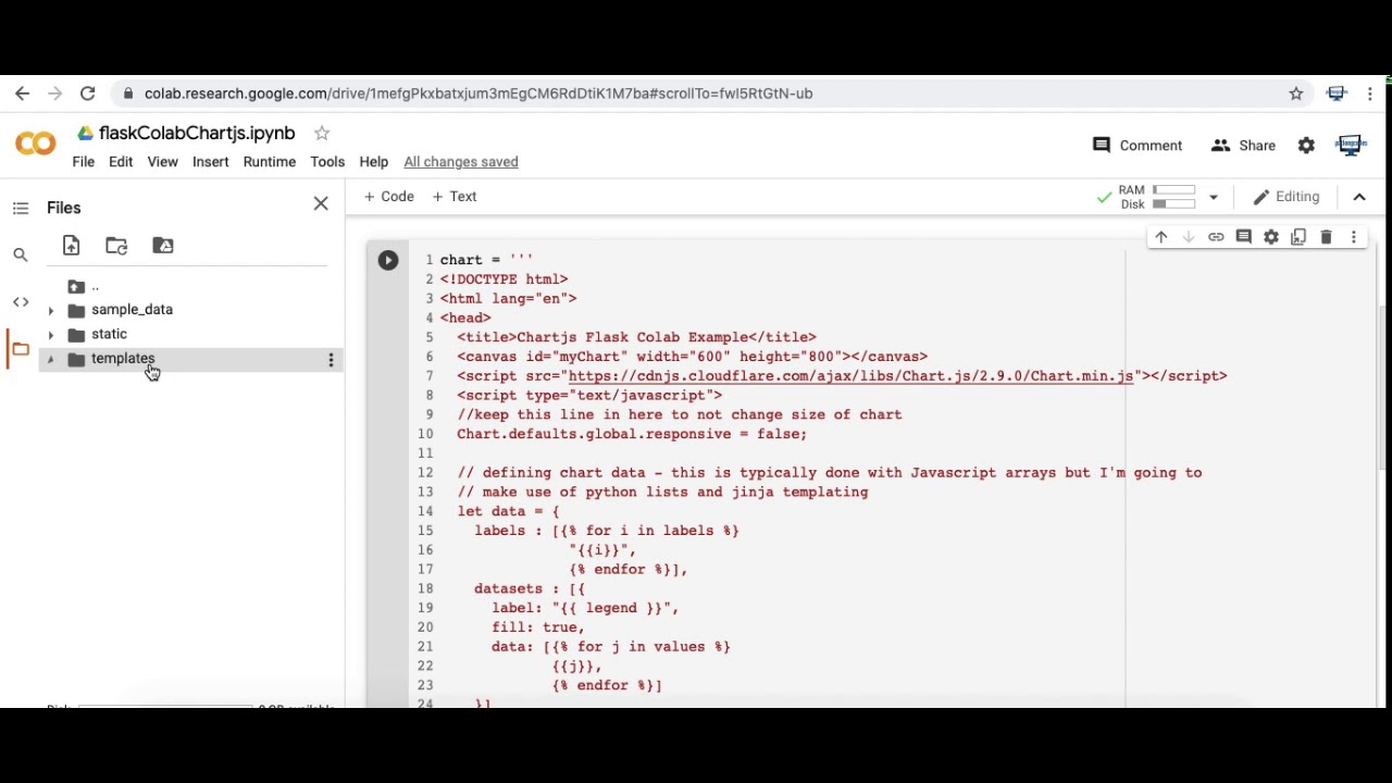 Intro to using chartjs with Flask and ngrok (in google colab)