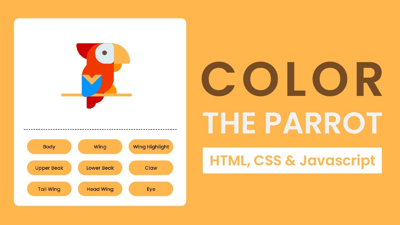 Color The Parrot | Javascript Project With Source Code
