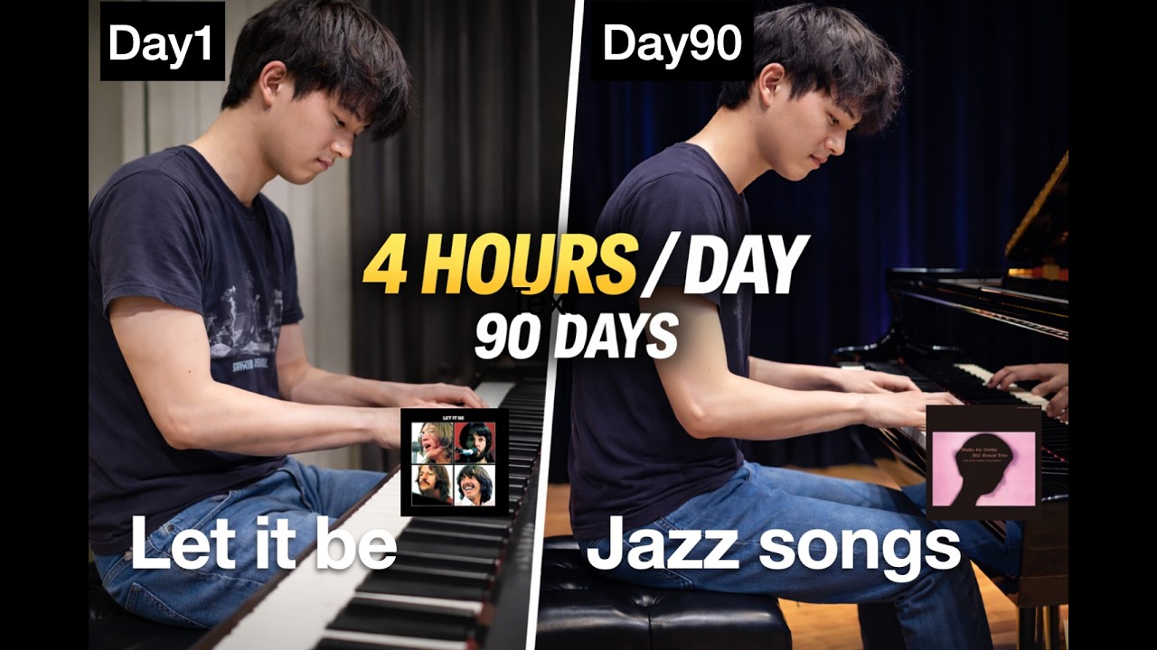 I Practiced Piano 4 Hours a Day for 90 Days (Complete Beginner)