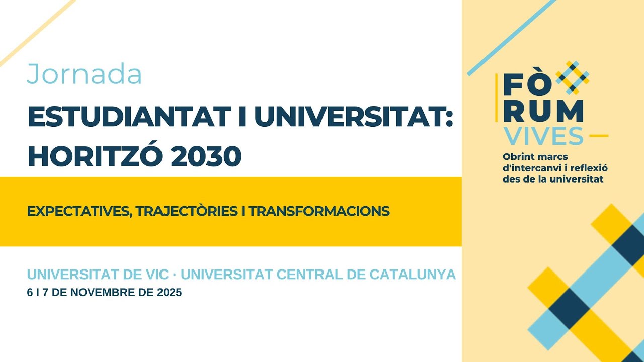Jornada estudiantat i universitat: horitzó 2030 (2/3)