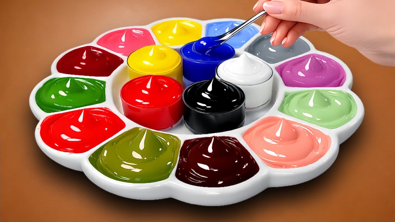 How to 17 New Colors from Just 5 Primary! Satisfying Color Mixing