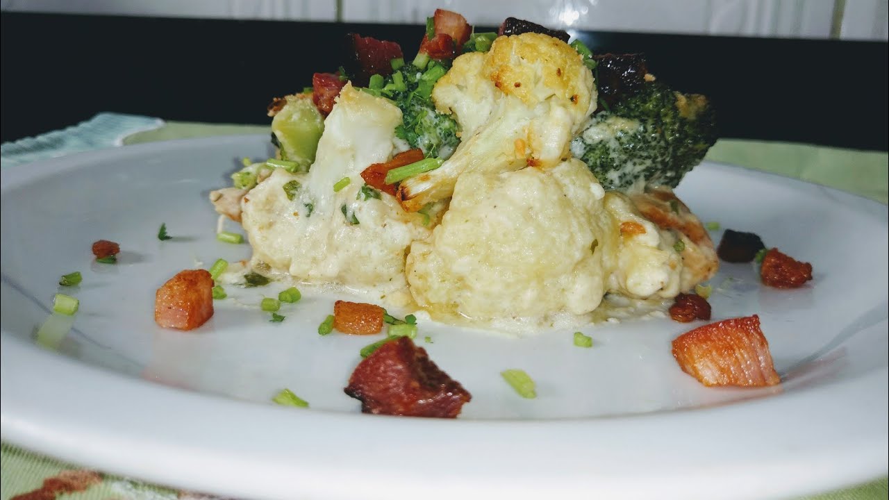 Como fazer Frango com Couve Flor e Brócolis gratinado e uma delícia.