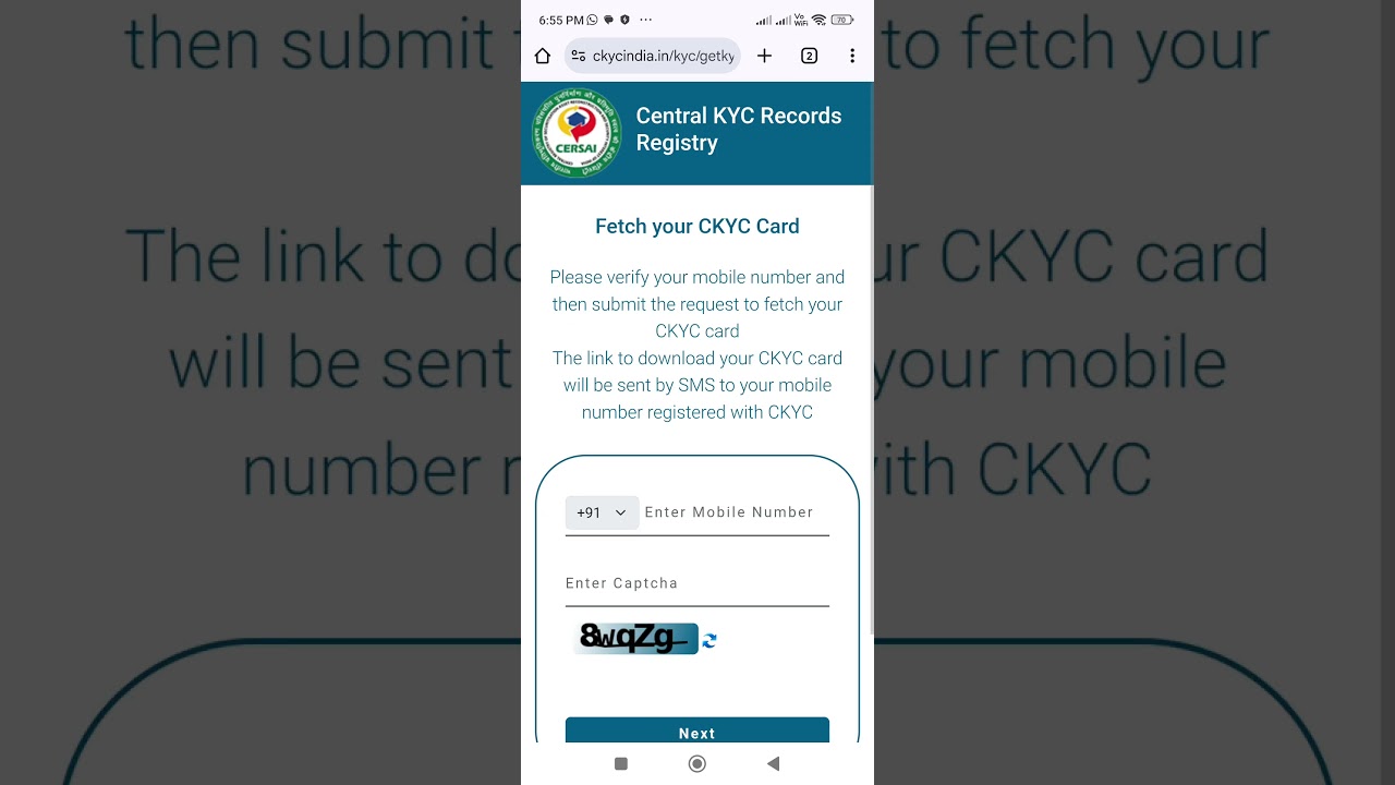 How to know your CKYC number