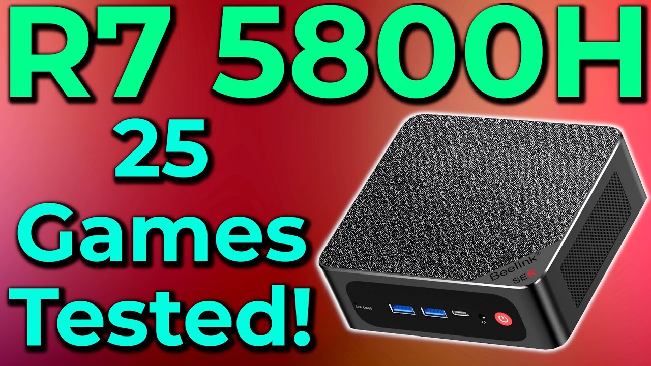 RYZEN R7 5800H Tested IN 25 Games! Beelink SER5 MAX mini PC 54W TDP 8 Core 16 Thread Gaming Test