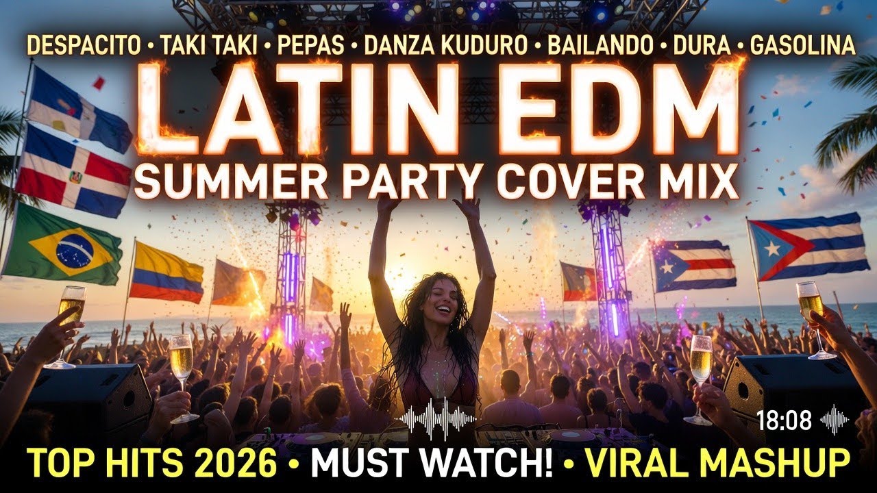 Fiesta Latina 2026 🔥 EDM x Reggaeton x Afro House Mashup – Despacito, Taki Taki, Pepas, Danza Kuduro