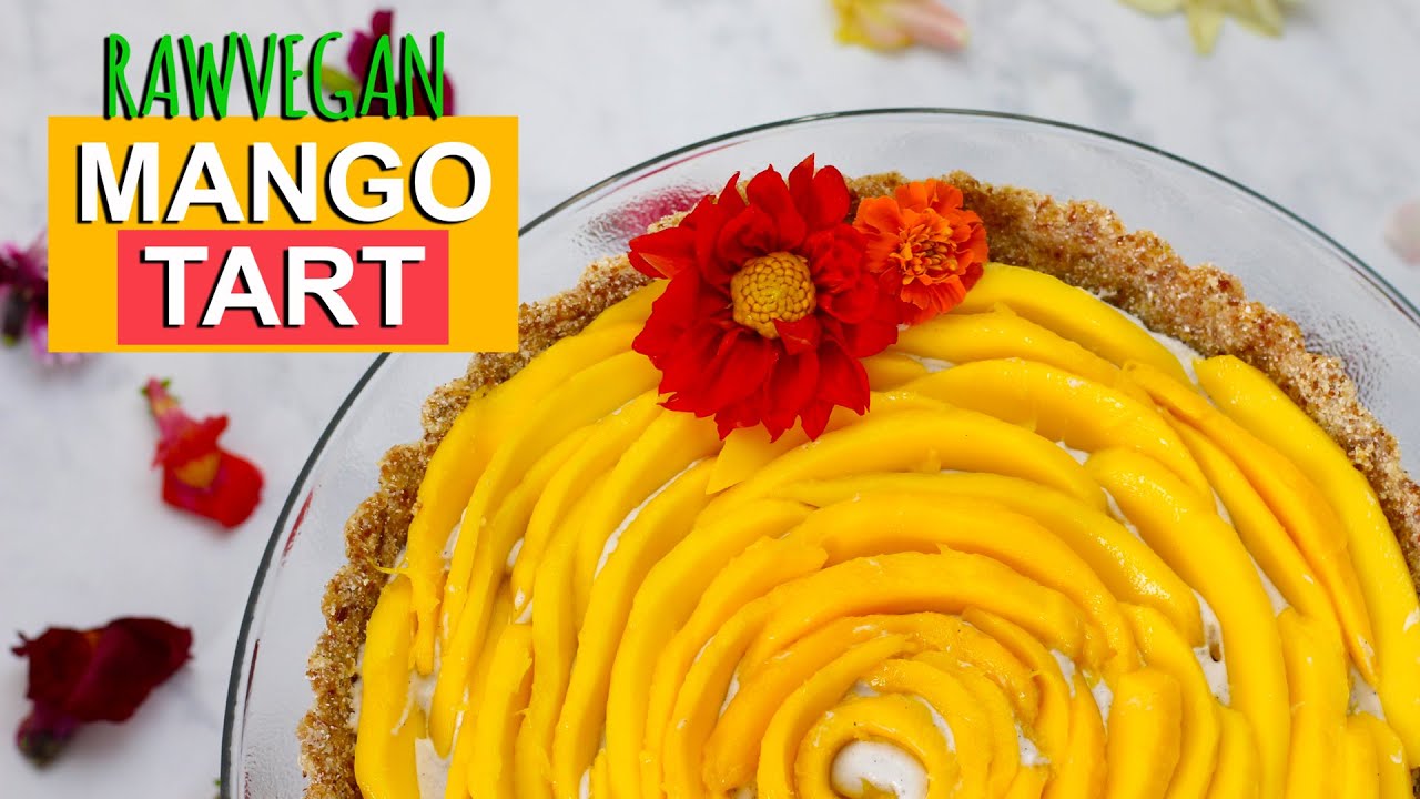 NO BAKE MANGO TART! Raw Vegan Recipe