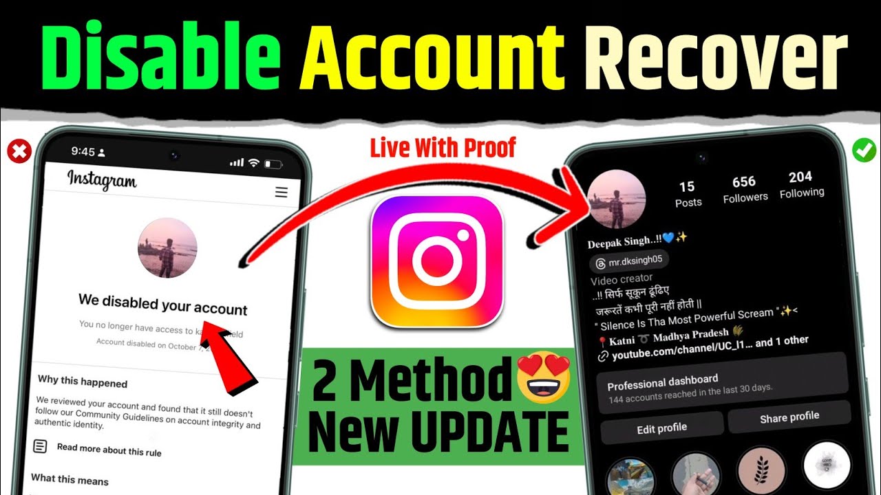 Instagram we disabled your account problem | we disabled your instgram account 100% recover | 2025