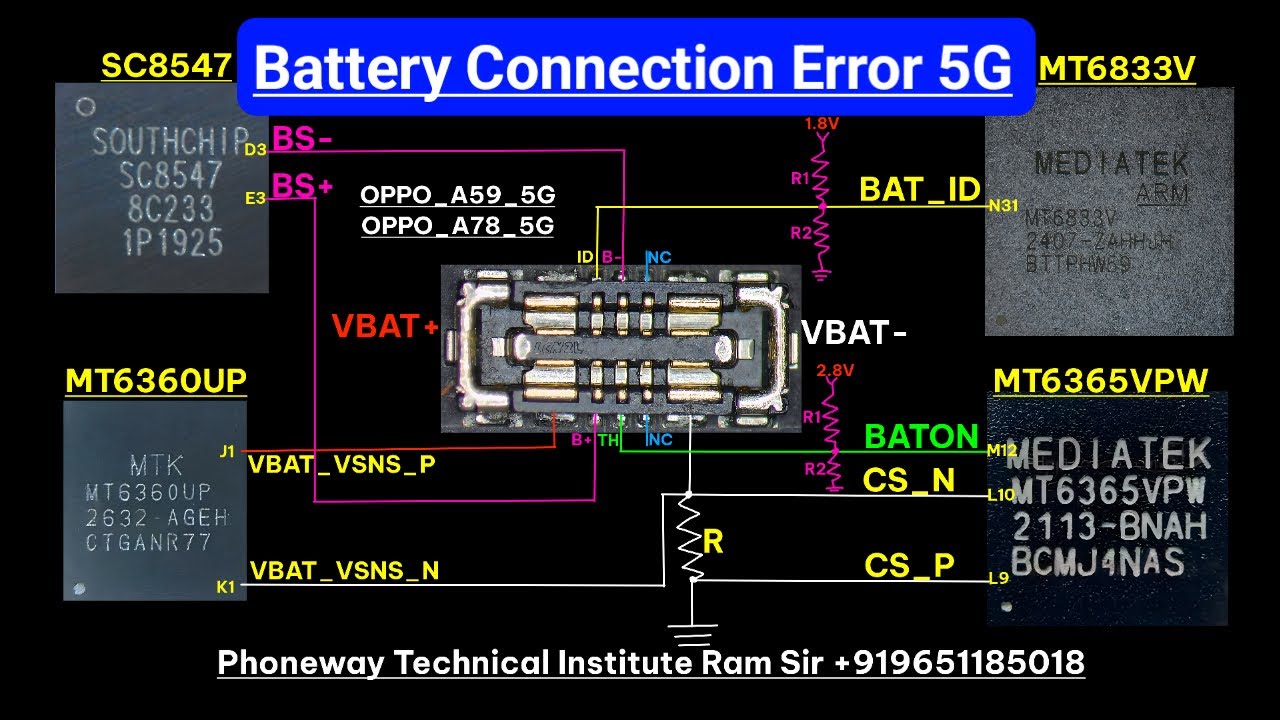Battery connection error | latest 5G circuit Oppo A59 A78 | 5G Phone charging Solutions #mobile