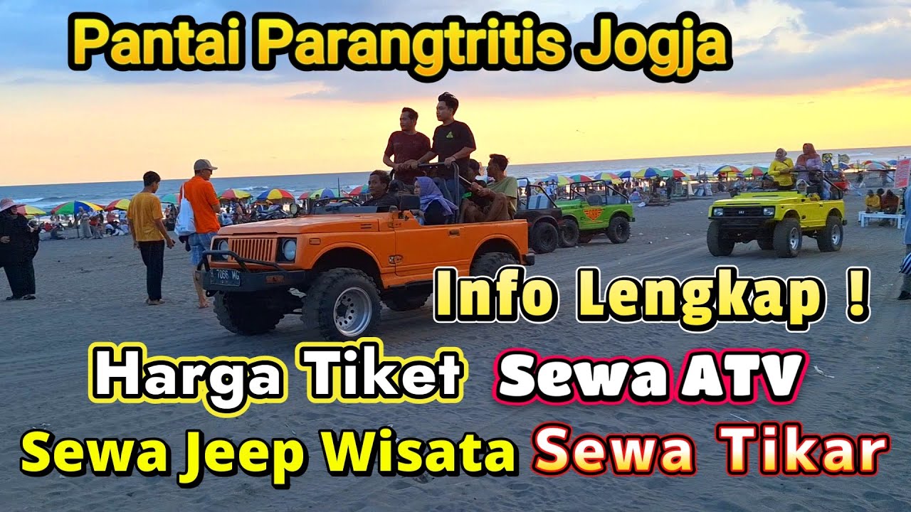 Pantai Parangtritis Jogja ! Info Lengkap Harga Tiket Sewa Jeep Wisata naik delman wisata jogja