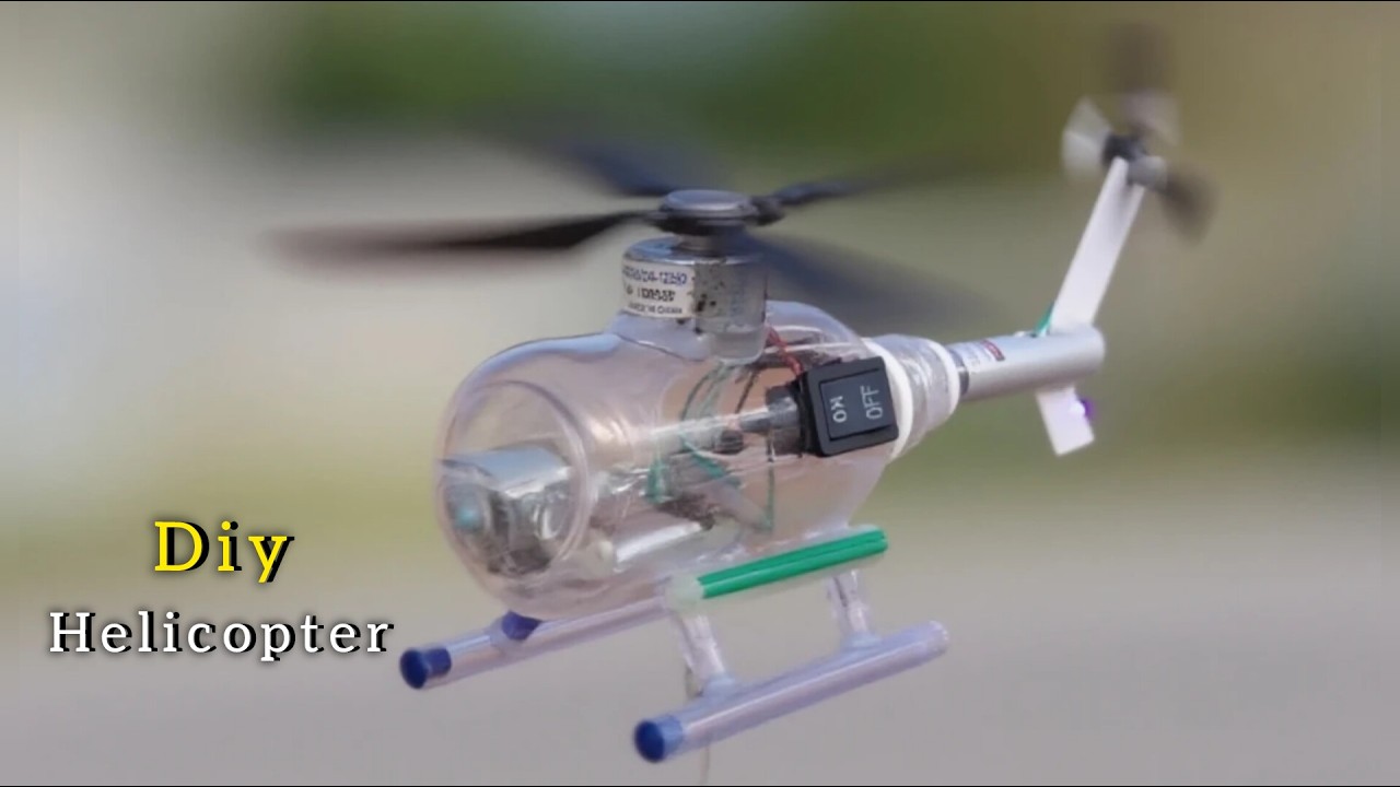 Make an Amazing Mini Electric Helicopter with plastic materials work #diy #homemade #science #tech