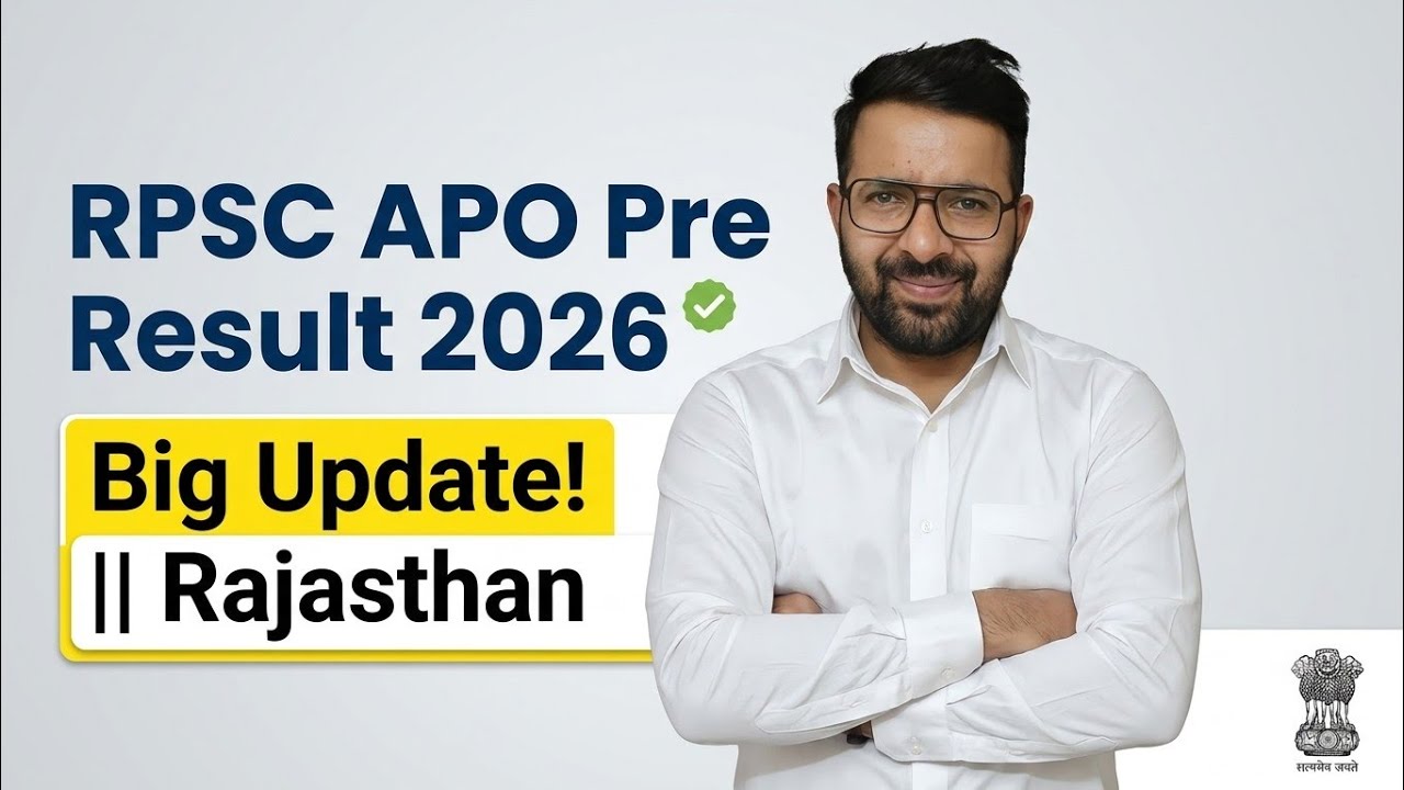 RPSC APO Pre Result 2026 || Update!