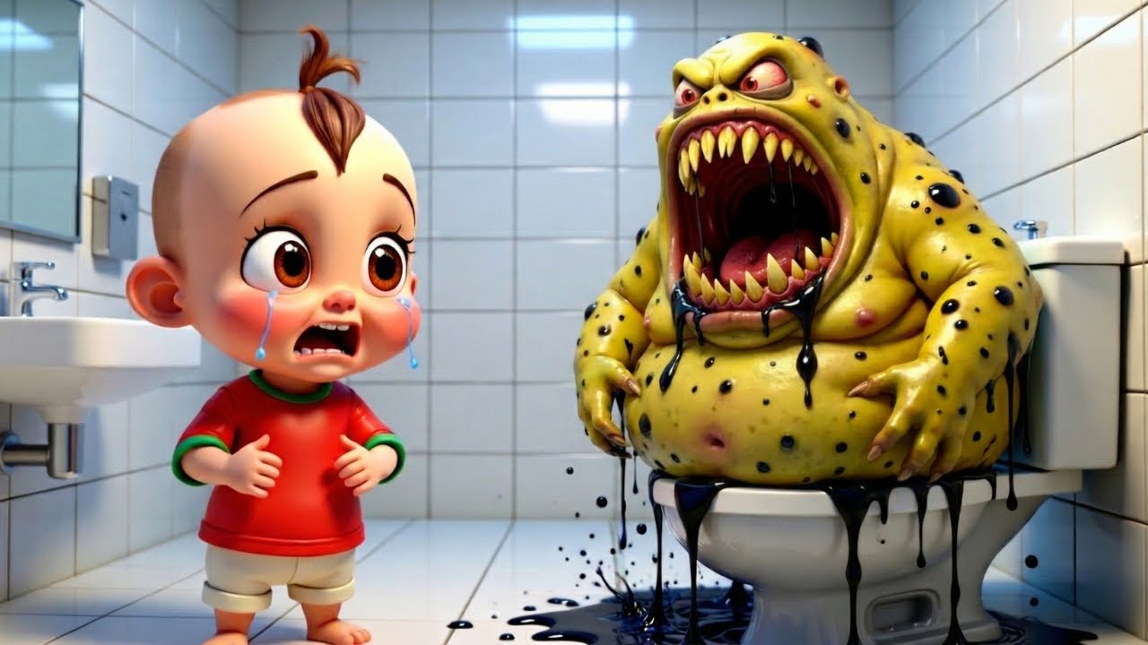 Monster In The Toilet Song | Best Kids Compilation Rhymes | Tiny Miny Media Baby Kids Song