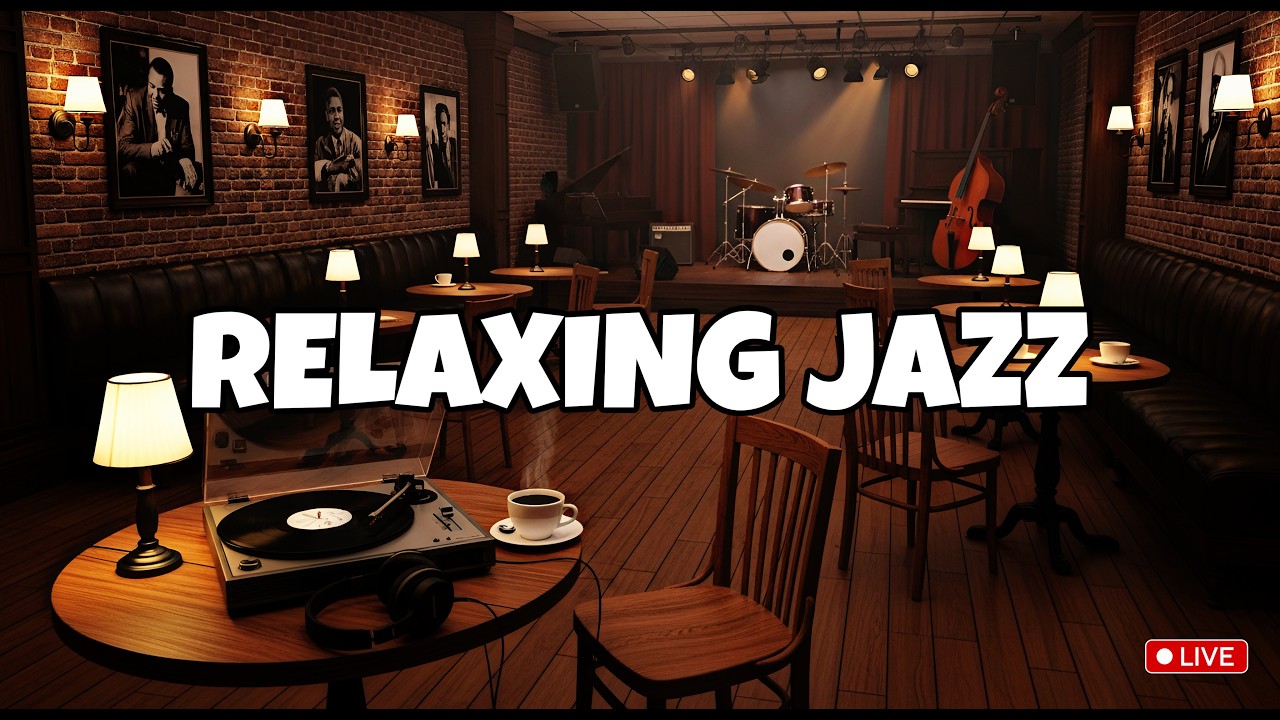 🔴 LIVE Relaxing Jazz Background 🎶 Calm Cafe Ambience #jazz #relaxingjazz #jazzinstrumental
