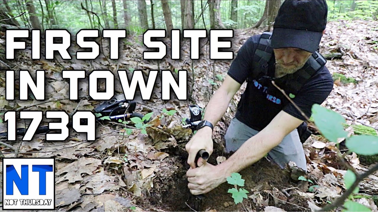 metal detecting one of the first settlers sites in this NH town 1739