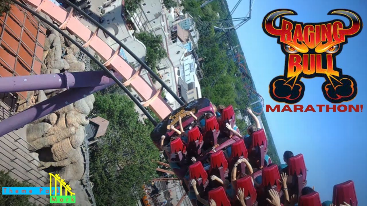 Raging Bull Marathon! - Six Flags Great America (4K HD POV) - June 2024