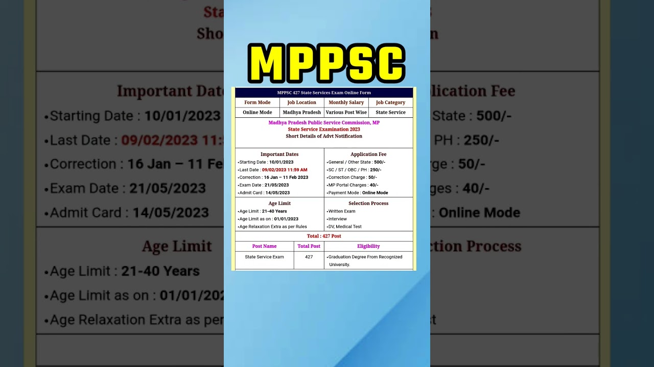 Mppsc state engineering services 2023 || #latest #shorts #viral