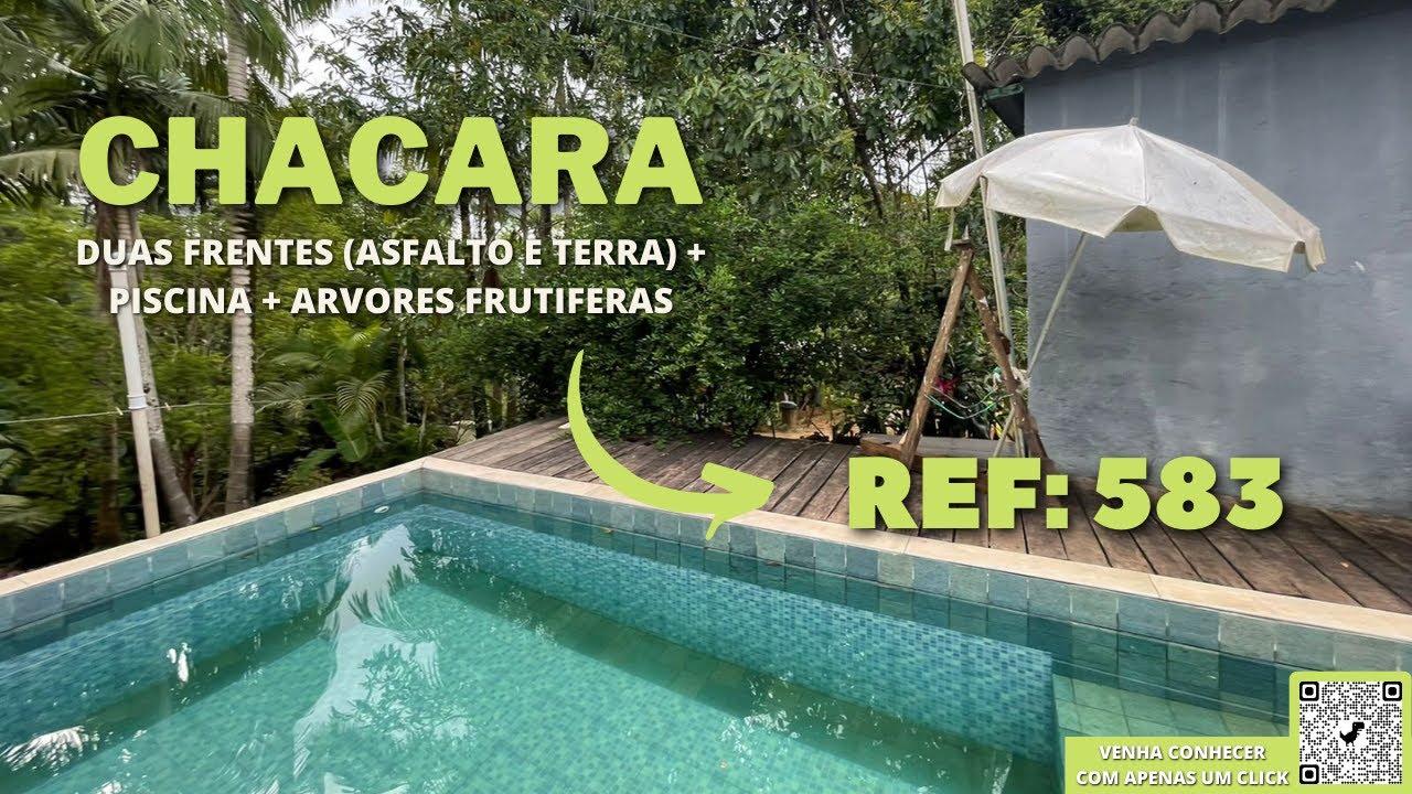 REF. 583, CHÁCARA COM DUAS FRENTES POR R$249.000,00 EM PEDRO DE TOLEDO - SP.